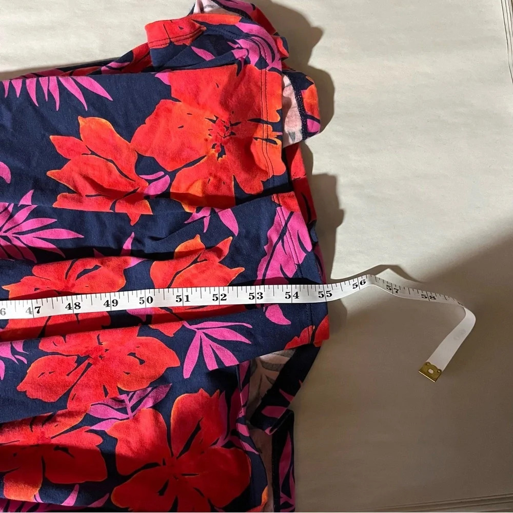 LANDS’ END ~ Hawaiian Beachy Floral Sleeveless Tiered Maxi Dress Modal - Picture 5 of 11